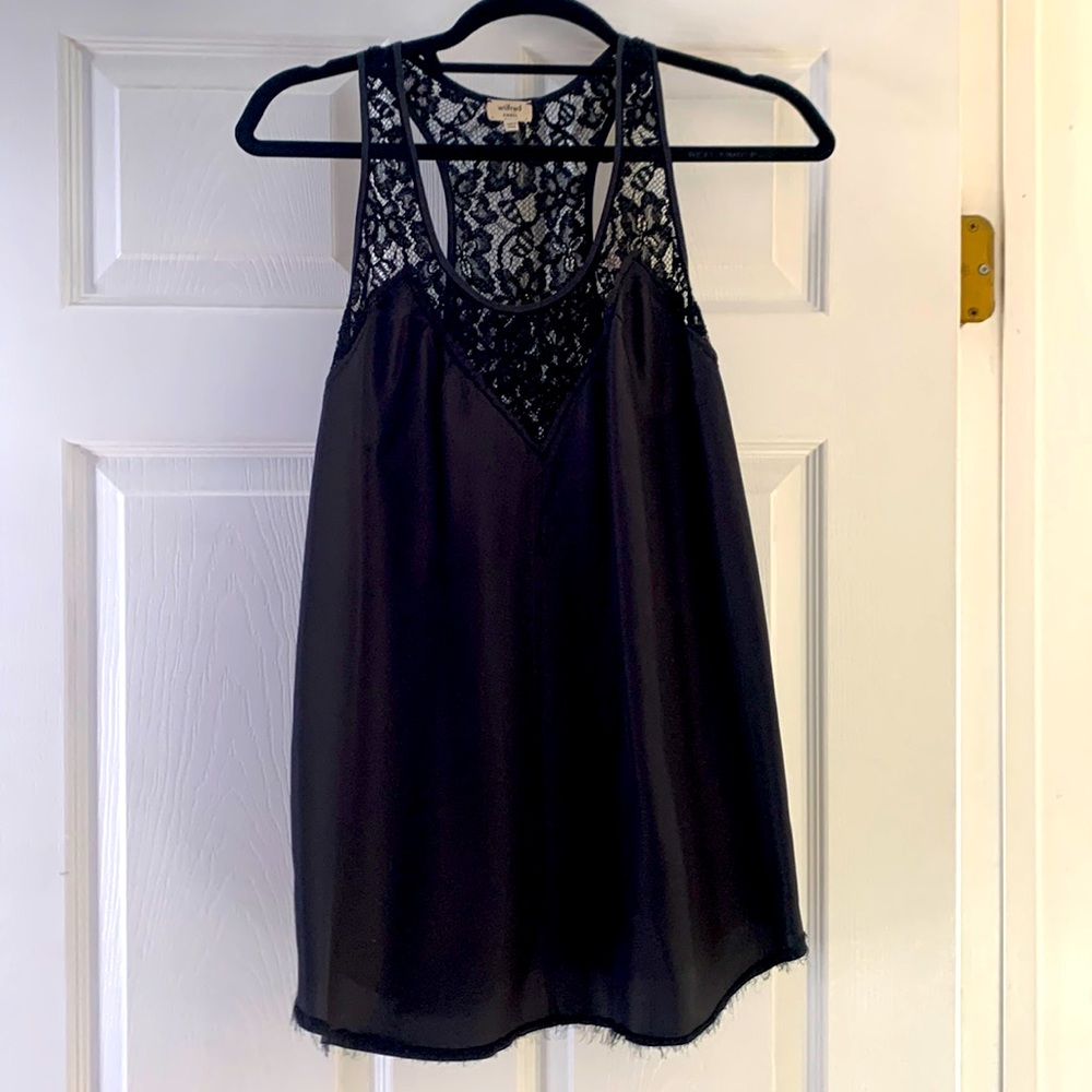 Aritiza Black Silk Top size small